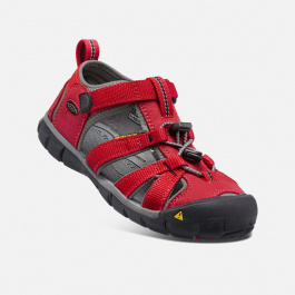 Сандалии подростковые KEEN Seacamp II CNX | Racing Red/Gargoyle | Вид 1