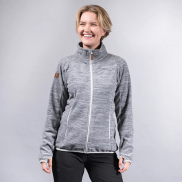 Куртка женская Bergans Hareid Fleece W Jacket NoHood | Aluminium Melange | Вид спереди