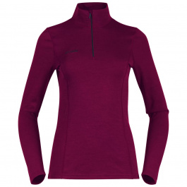 Термобелье женское Bergans Akeleie Lady Half Zip | BeetRed/Raspberry | Вид 1