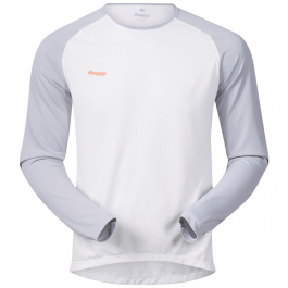 Футболка Bergans Slingsby Long Sleeve | White/Aluminium/Pumpkin | Вид спереди