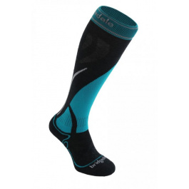 Носки женские Bridgedale Midweight Ski Merino Perfomance Over Calf Wmn | Gunmetal/Turquoise | Вид 1