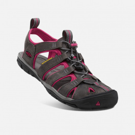 Сандалии женские KEEN Clearwater Cnx Leather W | Magnet/Sangria | Вид 1