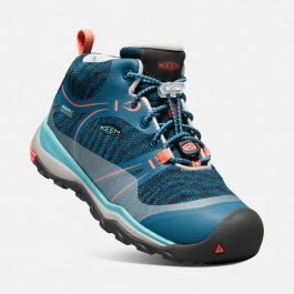 Подростковые ботинки KEEN Terradora Mid WP Y | Aqua Sea/Coral | Вид 1