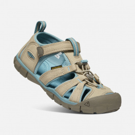 Сандалии подростковые KEEN Seacamp II CNX | Safari/Smoke Blue | Вид 1