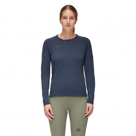 Футболка с длинным рукавом женская Mammut Aegility Longsleeve Women | Marine Melange | Вид 1