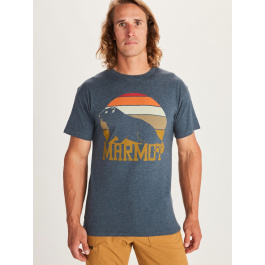 Футболка мужская Marmot Dawning Marmot Tee SS | Navy Heather | Вид 1