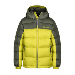 Куртка детская Marmot Boy's Guides Down Hoody | Citronelle/Beetle Green | Вид 1