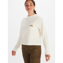 Футболка женская Marmot Wm's Flwers4Life Bxy T LS | Papyrus | Вид 1