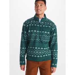 Пуловер мужская Marmot Drop Line Printed 1/2 Zip | Dark Jungle Nordic | Вид 1
