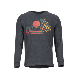 Футболка Marmot Piste Tee LS | Charcoal/Heather | Вид спереди