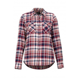 Рубашка женская Marmot Wm's Bridget Midwt Flannel LS | Claret | Вид спереди