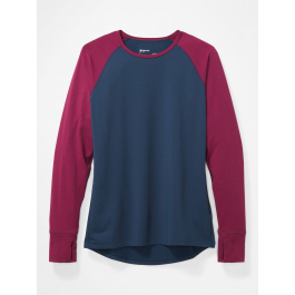 Термобелье женское Marmot Wm's Baselayer LS Crew | Dark Indigo/Wild Rose | Вид 1