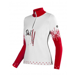 Пуловер женский Newland LADY T-NECK Selva Gardena | Red/White | Вид 1