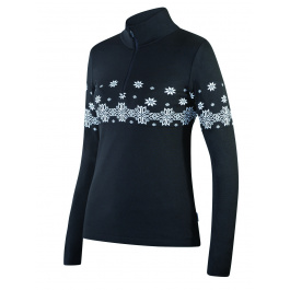 Пуловер женский Newland Senales T-NECK 1/2 ZIP LADY DH240 | Black/White | Вид спереди