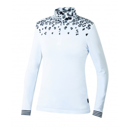 Пуловер женский Newland Baqueira T-NECK 1/2 ZIP LADY DH240 | White/Black | Вид спереди