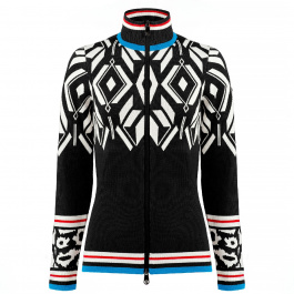 Свитер женский Poivre Blanc GRAPHIC KNIT JACKET | BLACK | Вид 1