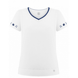 Футболка женская Poivre Blanc Poivre Blanc S23-2702 | WHITE/OXFORD BLUE | Вид 1